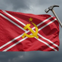 hammer sickle saltire flag