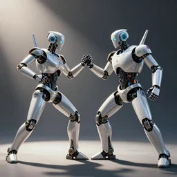 AI drama, robot fight on Twitter, screenshot