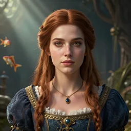 highly detailed closeup portrait of a fairytale medieval princess, unreal engine, nicoletta ceccoli, mark ryden, lostfish, earl norem, global illumination, god rays, detailed and intricate environment
