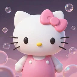 elokitty, cat. digital painting, extremely detailed masterpiece, Trending on Artstation, DeviantArt, cinematic lighting, dreamscape maximized, ethereal bubbles, vibrant mood, rose tones, concept art, smooth illustration, —h 1024