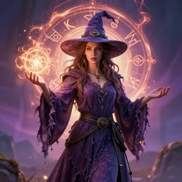 a beautiful magical witch, radiating rebirth energy, art by caspar david friedrich, beeple, greg rutkowski, power auras, sigils, tattered cloth robes, substance 3 d painter, pbr textures, physical based rendering, cinematic, hyper realism, high detail, octane render, unreal engine, 8 k, vibrant colors, smooth gradients