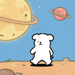 Mr. Snuffleupagus walking along the planet Hoth