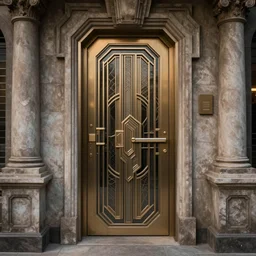 hyperrealistic art - deco sci - fi door