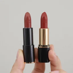 fingers holding lipstick