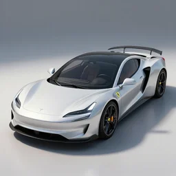 a beautiful tesla sportive car made in partnership with ferrari. 3 d render. cinema 4 d. photorrealism. photography.