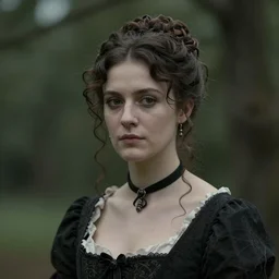 A beautiful portrait of a lady, victorian, '20, ominous, depth of field, bokeh, irwin penn, soft light, cinematic