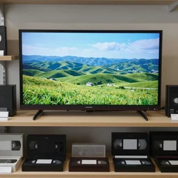 home video footage, an electronic products in the shop in japan ; daylight, summer, color vhs picture quality