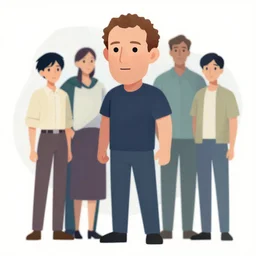 mark zuckerberg, clean cel shaded vector art. shutterstock. behance hd by lois van baarle, artgerm, helen huang, by makoto shinkai and ilya kuvshinov, rossdraws, illustration