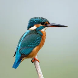 Colorful kingfisher in a beautiful landscape.