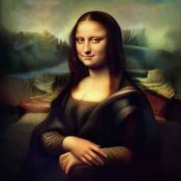 mona lisa as a goth emo girl, 8 k, highly detailed