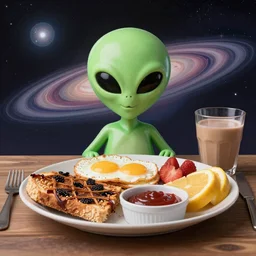 alien breakfast on Uranus, Instagram photo