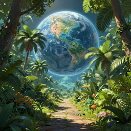 a portal to a lush planet