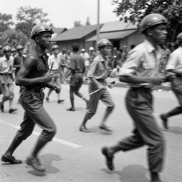tai and khmer war, emotional movement, motion blur, black and white photo, historic, realistic, highly detailed, 1 2 0 0 s,