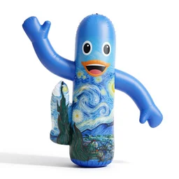 wacky waving inflatable arm flailing tube man, van gogh style
