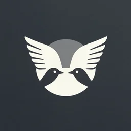 elegant modern logo of a two-headed bird