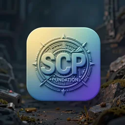 SCP Foundation's Logo as an App Icon on your phone, modern, gradient, detailed, very detailed, heavily detailed, intricate details, intricately detailed