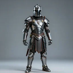 full body portrait of a cyberpunk roman gladiator in cybertronic gladiator armor, lens focused on face, clear image, studio lighting