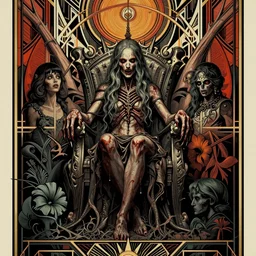 throne of tears, masterpiece movie poster intricate artwork illustration by zdizslaw beksinski, josan gonzalez, noah bradley, greg rutkowski, visceral horror, intricate cinematic composition, dynamic beautiful lighting, octane render, art deco, screen printing poster art, artstation trending