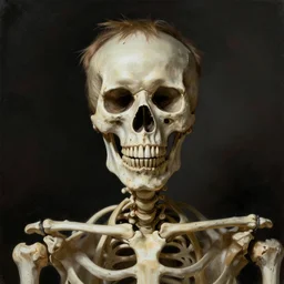 dexter morgan as a skeleton, portraiture, highly detailed, leonid afremov