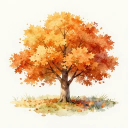 autumn watercolor by arti chauhan trending on artstation