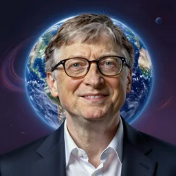 bill gates as galactus devouring earth, realistic artstyle, trending on artstation, macro, intricate, vibrant, digital painting, full portrait, hd, cinematic, dramatic, ultra detailed, illustration, concept art, dramatic background, unreal engine 5, 8 k, 4 k