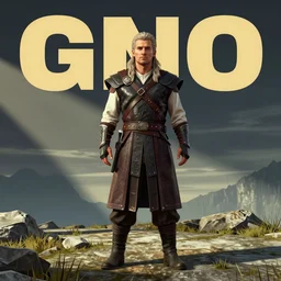 jon snow in the style of cover art for gta