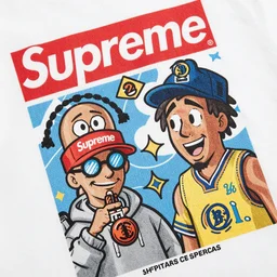 supreme 2 0 2 3 graphic t - shirt drop, iconic crazy graphics, closeup photography