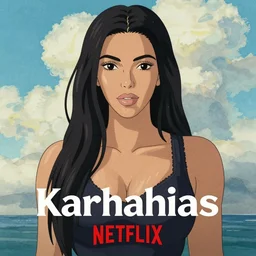 title poster for the kardashians as a modern original anime series on netflix, sharp focus, smooth, key anime visual, trending on artstation, very detailed, studio ghibli, watercolor anime background