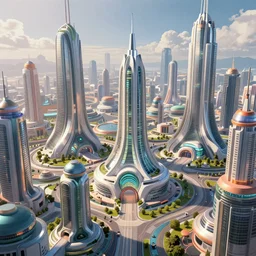 futuristic utopian city, mesmerizing hd 1 0 8 0 p super clear photo where you can see all the fine details of the buildings
