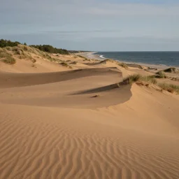 beautiful matte painting of fantasy shoreline dunes, scandinavian