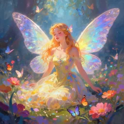 wonderdream faeries lady feather wing digital art painting fantasy bloom vibrant keane glen illustration character design concept colorful joy atmospheric lighting butterfly