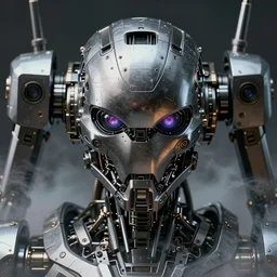 very up close portrait, of super advanced nano metal military robot armed with future technology hidden in smoke ， full face frontal centered ， mysterious eyes, with complicated metal mechanical cameras, ultra detailed wire decoration ， micro detail, by nixeu and guweiz weta, sleek curves, intricate sharp focus, trending on artstation hq, deviantart, pinterest, unreal engine