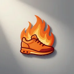 Vector Logo for a shoe brand inspired by fire