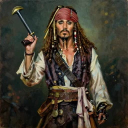 jim carrey starring as jack sparrow in pirates of the caribbean. full body. oil on canvas. intricate. 8 k. highly professionally detailed. hdr. cgsociety