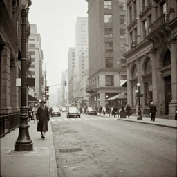 a New York City street in 1940 by Caravaggio