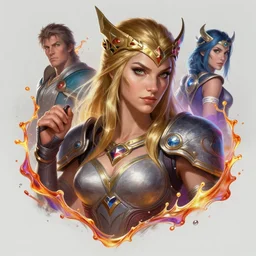 champion splashart of amazon valkyrie athena, d & d, fantasy, portrait, highly detailed, headshot, digital painting, trending on artstation, concept art, sharp focus, illustration, art by artgerm and greg rutkowski and magali villeneuve