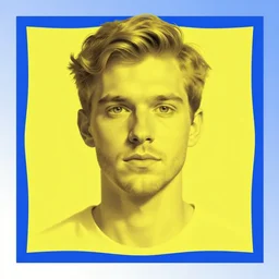 yellow blue background by samuel smith trending on artstation