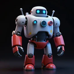 realistic illustration of robot monster from household appliances rich colors, high contrast, gloomy atmosphere, black background. trending on artstation. unreal engine. octane render