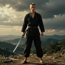 film still of saitama from kill bill