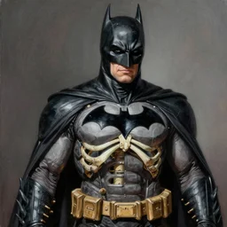 ultra realistic portrait painting of skeletor as batman, art by mark taylor, 4 k, ultra realistic, highly detailed, epic lighting