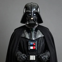 bernie sanders wearing darth vader costume. photo portrait by Annie Leibowitz