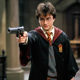 Harry Potter with guns