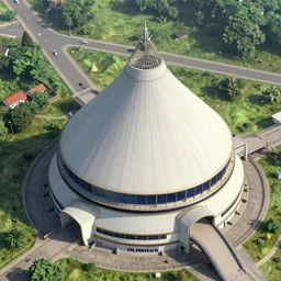 Aerial view of the Olympus. Highly detailed.  In the style of Samwise Didier