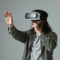 god with VR headset