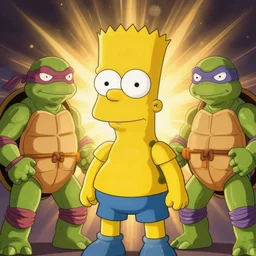 bart simpson teenage mutant ninja turtles krang