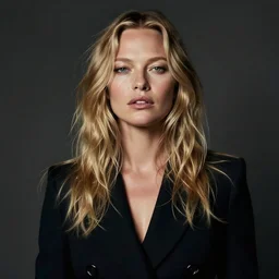 portrait of kate moss dressed in mcqueen fashion, by kim jung gi