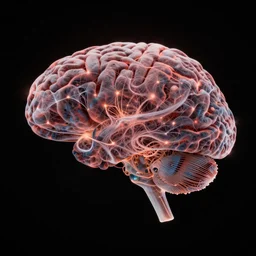 a boltzmann brain made of nebulous filaments of the cosmic web in the shape of a brain, hyperdetailed, hubble ultra - deep field 8 k resolution, jwst