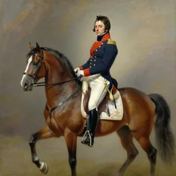 painting of napoleon bonaparte on his horse by bob ross