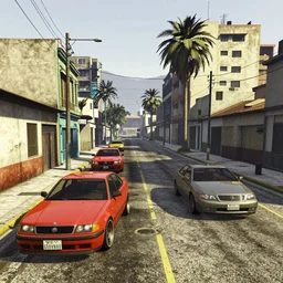 Buenos Aires streets in the style of GTA V