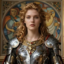 hyper realistic photography portrait of baroque renaissance saint cyborg paladin queen amazon cinematic, brom, mucha, moebius juan gimenez artstation cgsociety